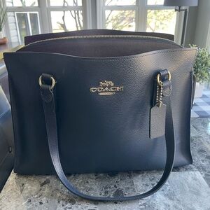 COPY - Coach Blue Leather Tote Bag (on hold for sugarmagnolia)